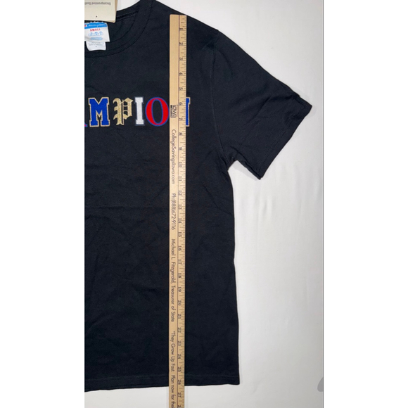 NWT S Men's Champion Black Heritage T Streetwear Multi-color Logo Old English - Picture 10 of 10